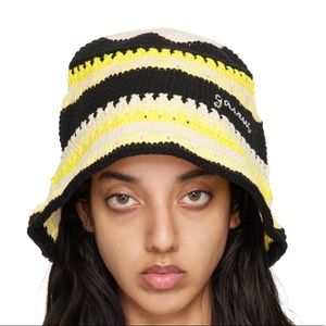 Ganni crochet bucket hat